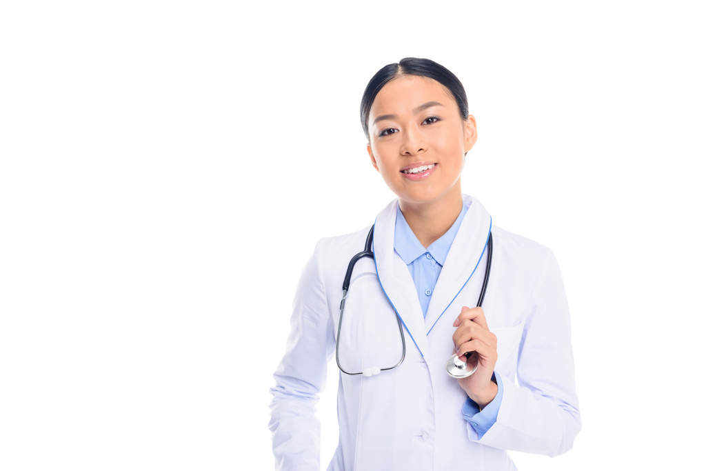 Medico asiatico con stetoscopio
 - Foto, immagini