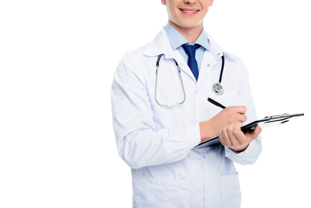 lääkäri valkoisessa takissa diagnoosin kanssa
 - Valokuva, kuva