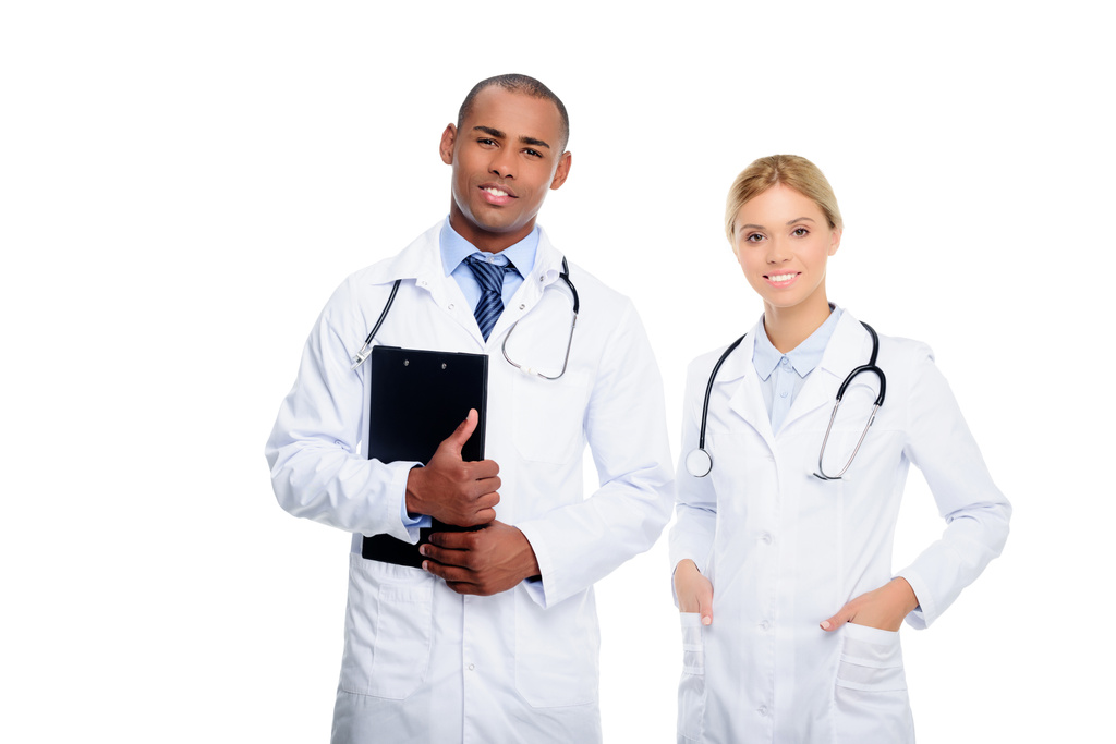 багатоетнічні лікарі зі стетоскопами
 - Фото, зображення