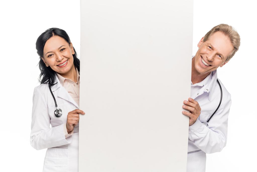 doctors holding blank banner - Photo, Image