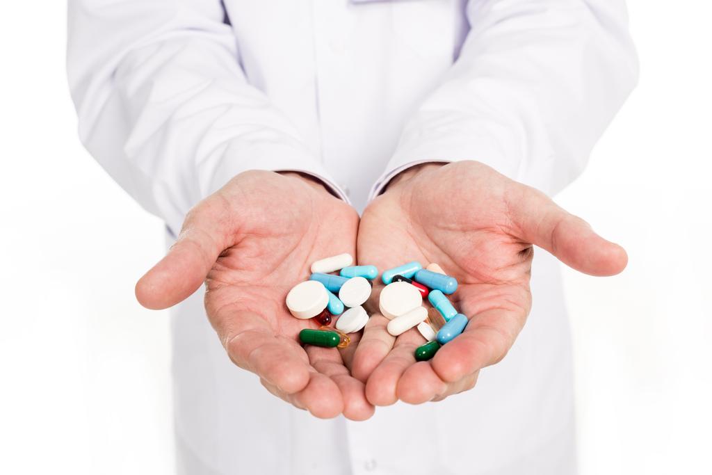 doctor holding pills - Photo, Image