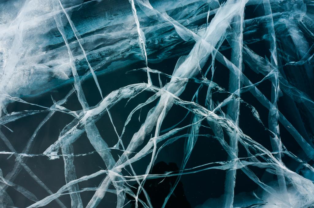 cracks of frozen water  - Photo, Image