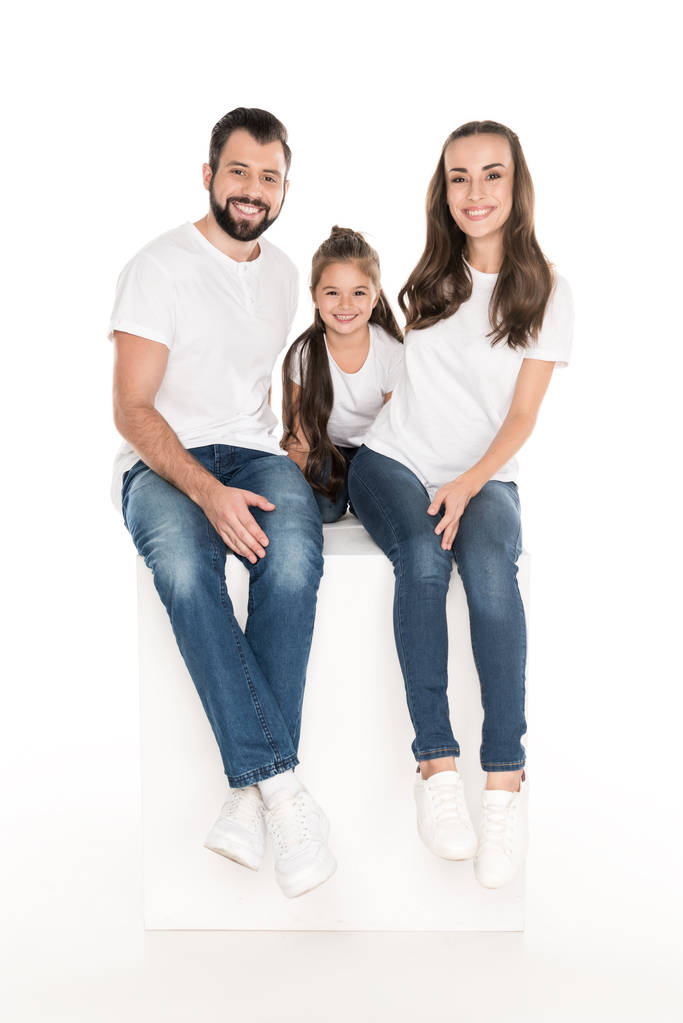 glückliche Eltern mit Tochter  - Foto, Bild