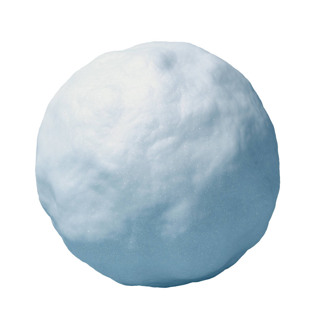 Снежок изолирован на белом фоне 3D рендеринга
 - Фото, изображение
