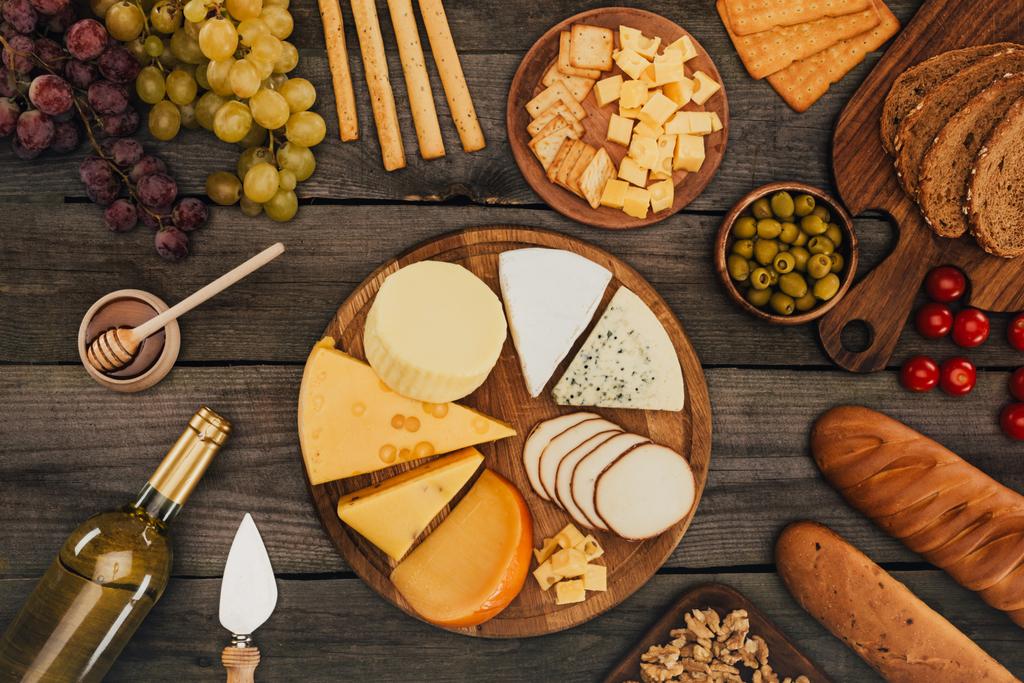 assortment of cheese types - Photo, Image