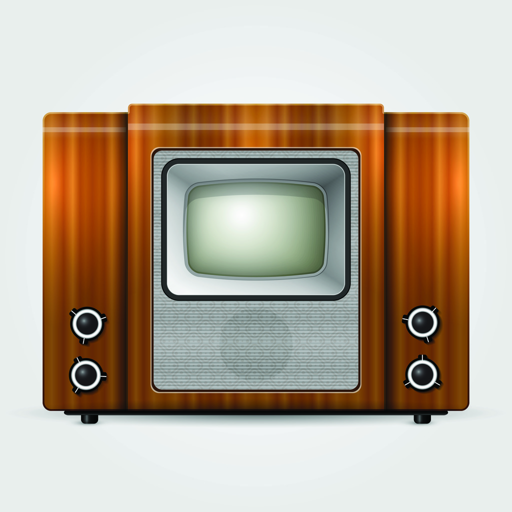 Vieille télévision, illustration vectorielle vintage
. - Vecteur, image