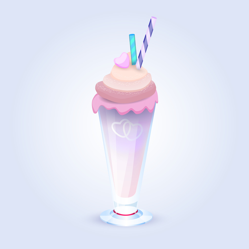 Vector illustration of milk shake. - Vector, Image