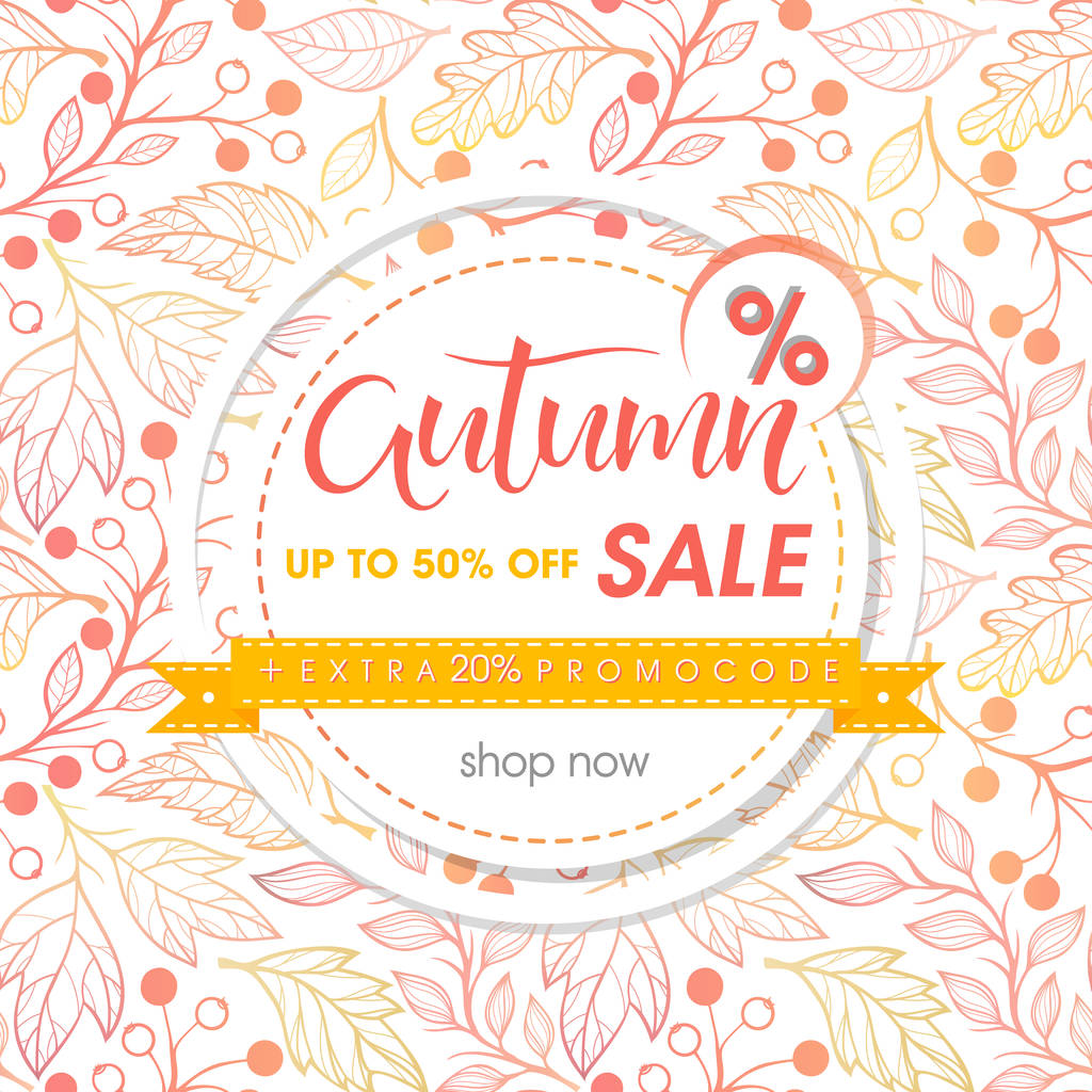 Autumn special offer banner - Vector, Image