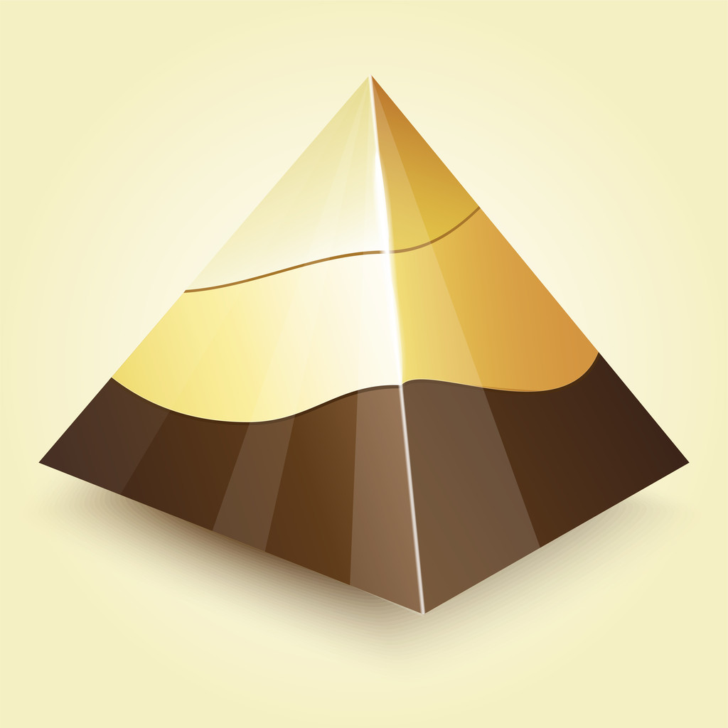Pyramide d'or. Illustration vectorielle
.  - Vecteur, image