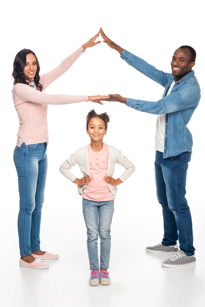 mutlu bir Afro-Amerikan Aile - Fotoğraf, Görsel
