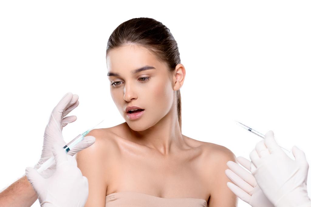  woman getting botox injection - Photo, Image