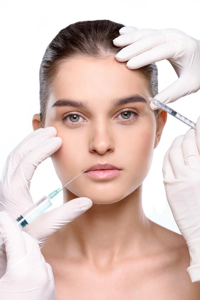  Vrouw die Botox-injectie krijgt - Foto, afbeelding