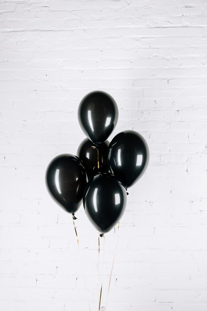 black shiny balloons - Photo, Image