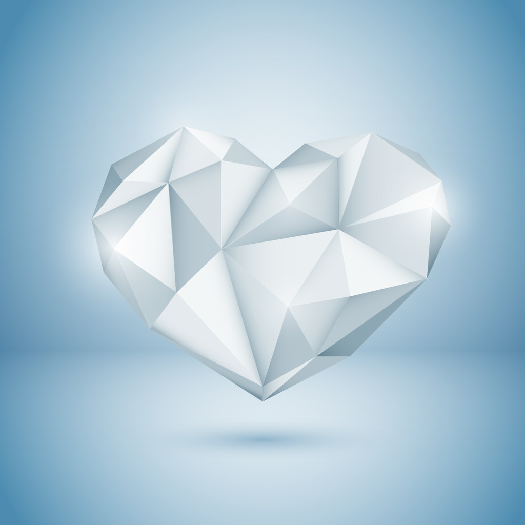 Diamond hart. vectorillustratie. - Vector, afbeelding