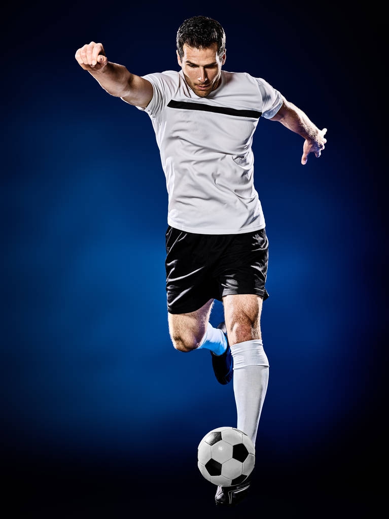 Jugador de fútbol Hombre aislado
 - Foto, Imagen