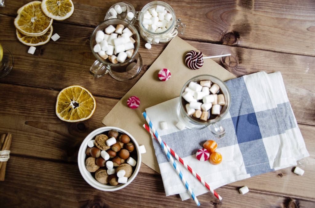 Kakao mit Marshmellow - Foto, Bild