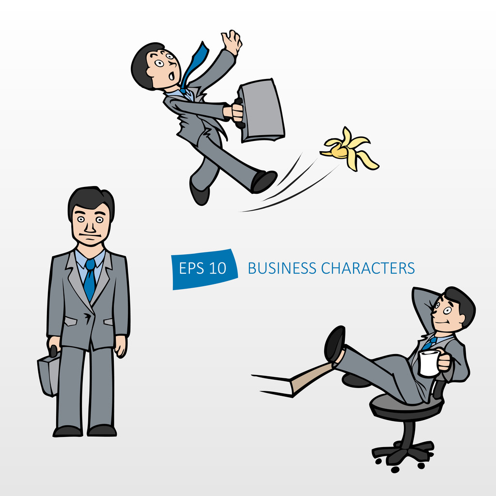 Vektor-Illustration von drei Geschäftsleuten. - Vektor, Bild