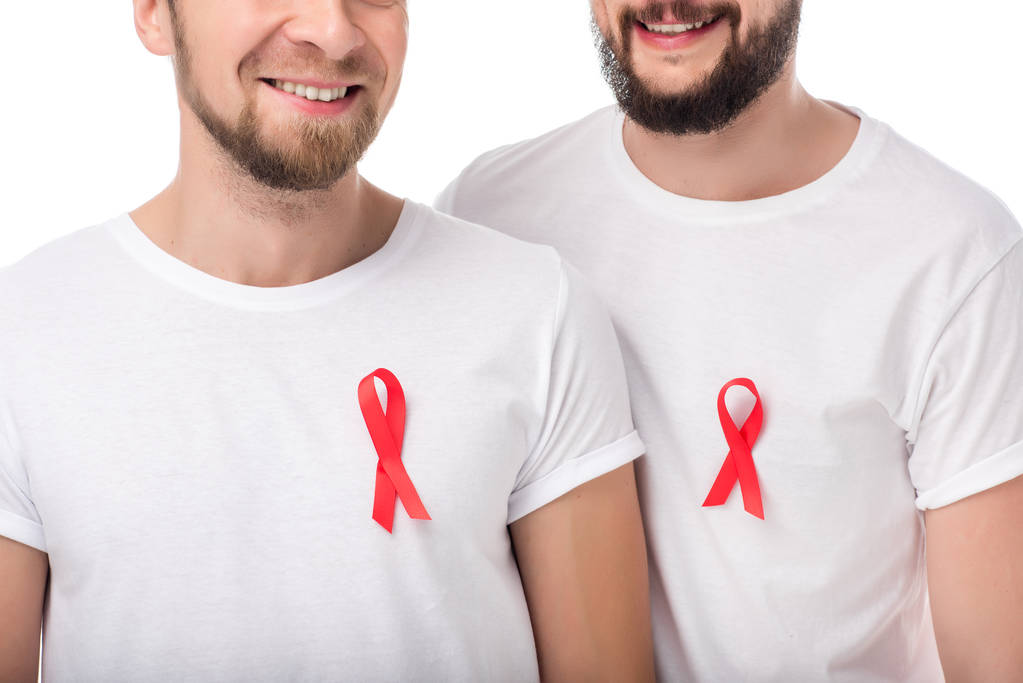 AIDS şeritler gay çift - Fotoğraf, Görsel