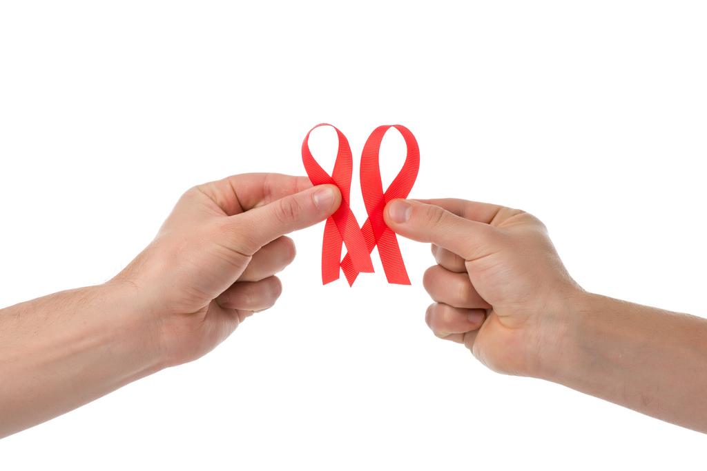 AIDS şeritler gay çift - Fotoğraf, Görsel