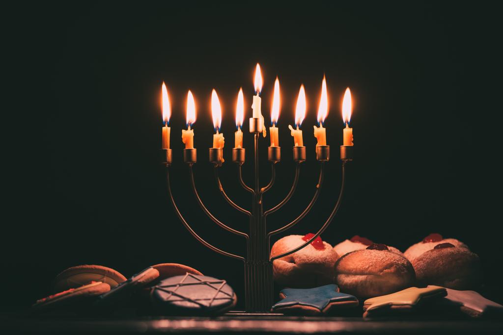 tradiční židovská Menora Chanuka oslavu - Fotografie, Obrázek