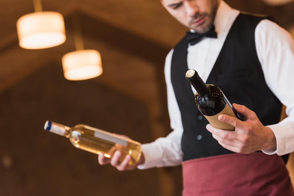 waiter choosing wine - Photo, Image