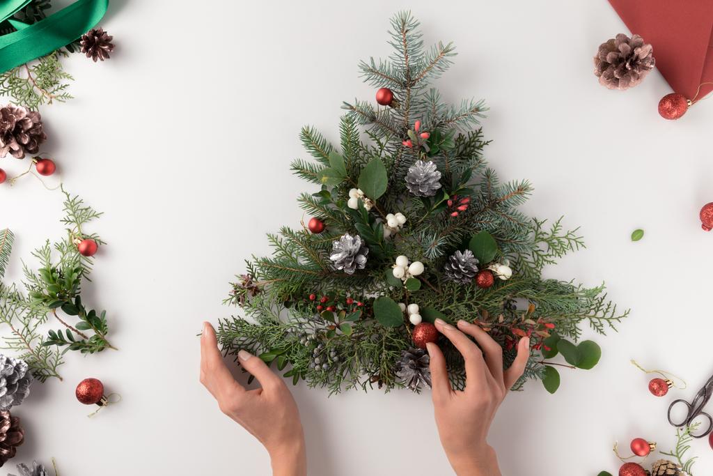 Handgefertigter Weihnachtsbaum - Foto, Bild