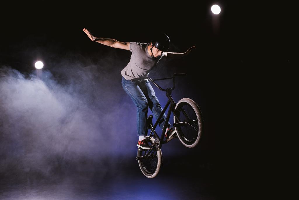 bmx cyclist performing stunt - Photo, Image