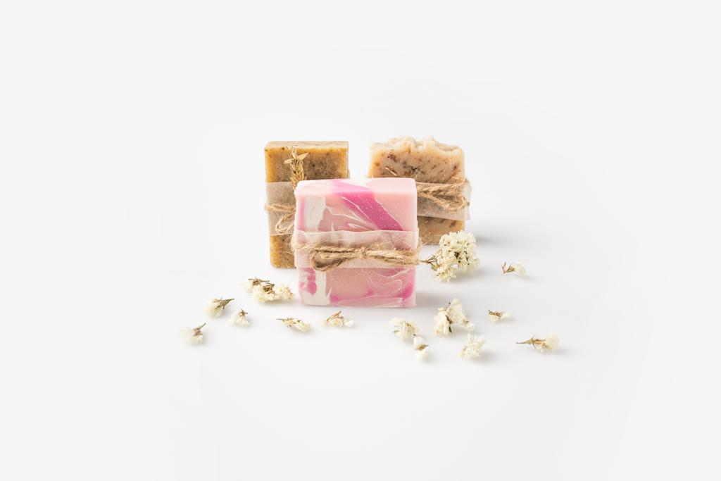 handcrafted soap tied with threads - Fotografie, Obrázek