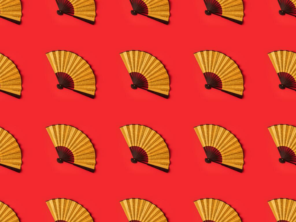 Oriental fans pattern - Photo, Image