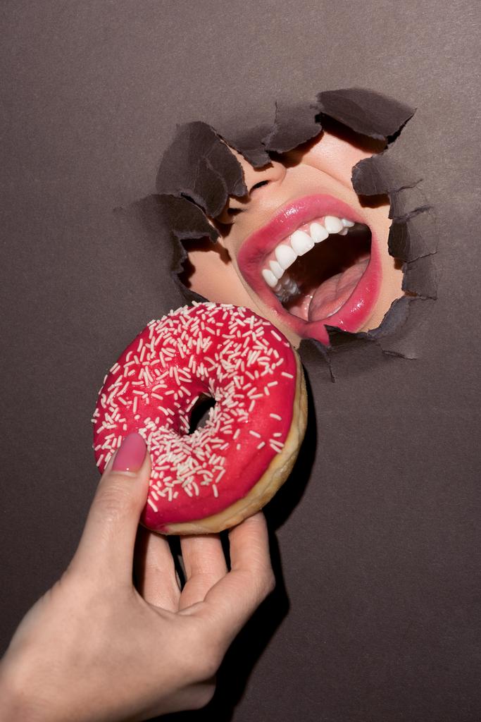bite donut - Photo, Image