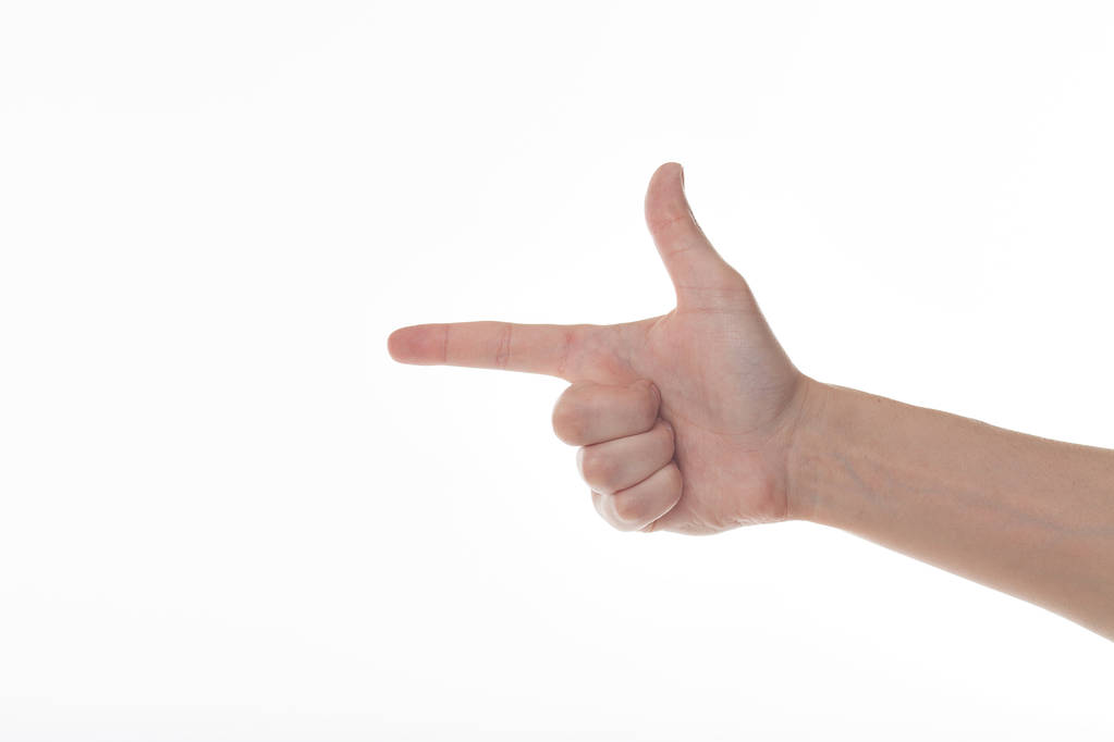 Рука людини ізольована на білому фоні відсікаючий контур
 - Фото, зображення