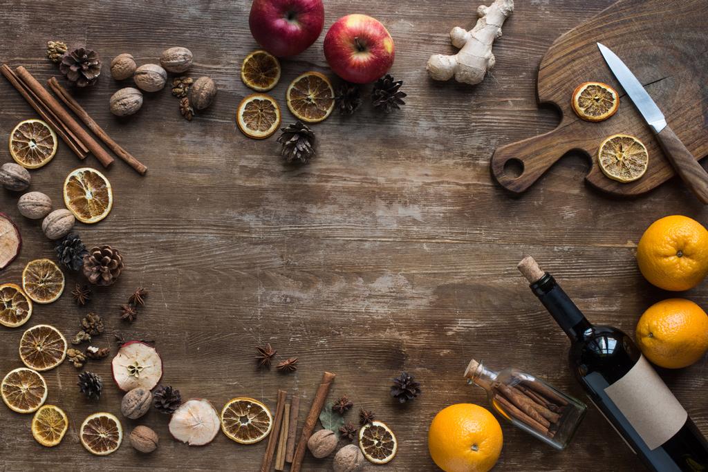 ingredients for homemade mulled wine - Photo, Image
