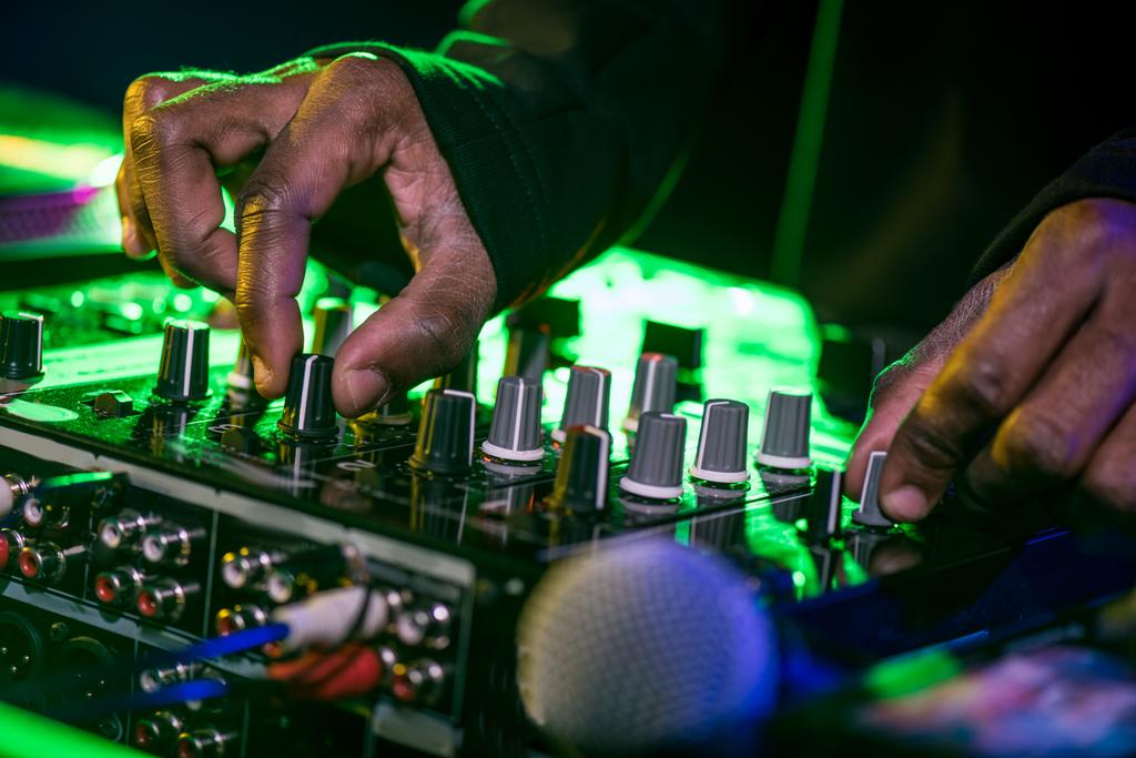 DJ with sound mixer - Photo, Image
