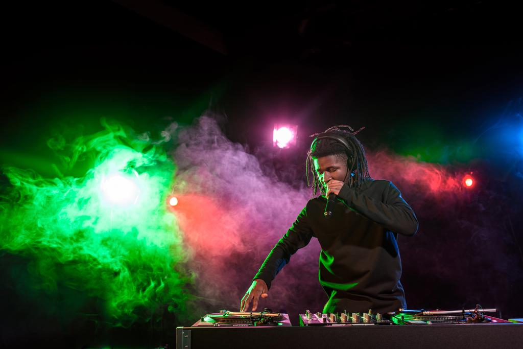 professional african american DJ - Photo, Image