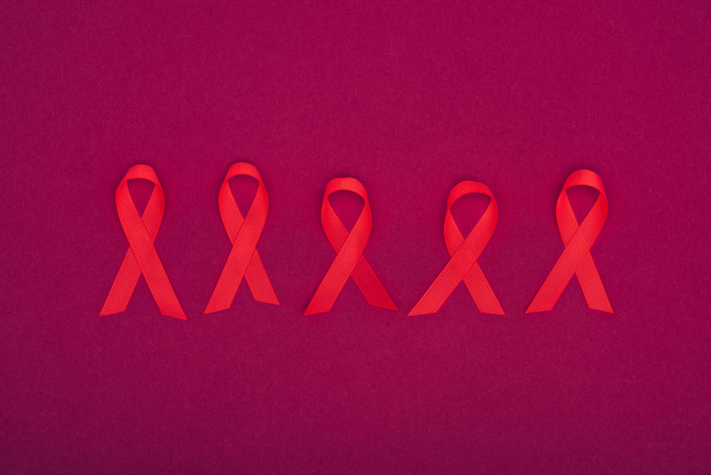red aids ribbons - Photo, Image