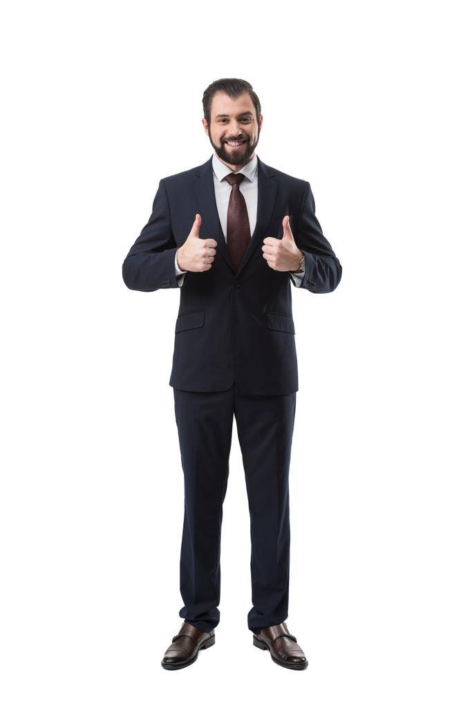 Бизнесмен с большими пальцами вверх - Фото, изображение