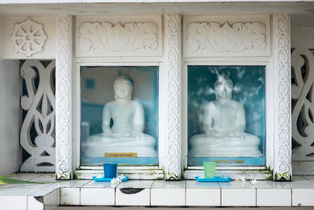 buddha statues behind glass - Photo, Image