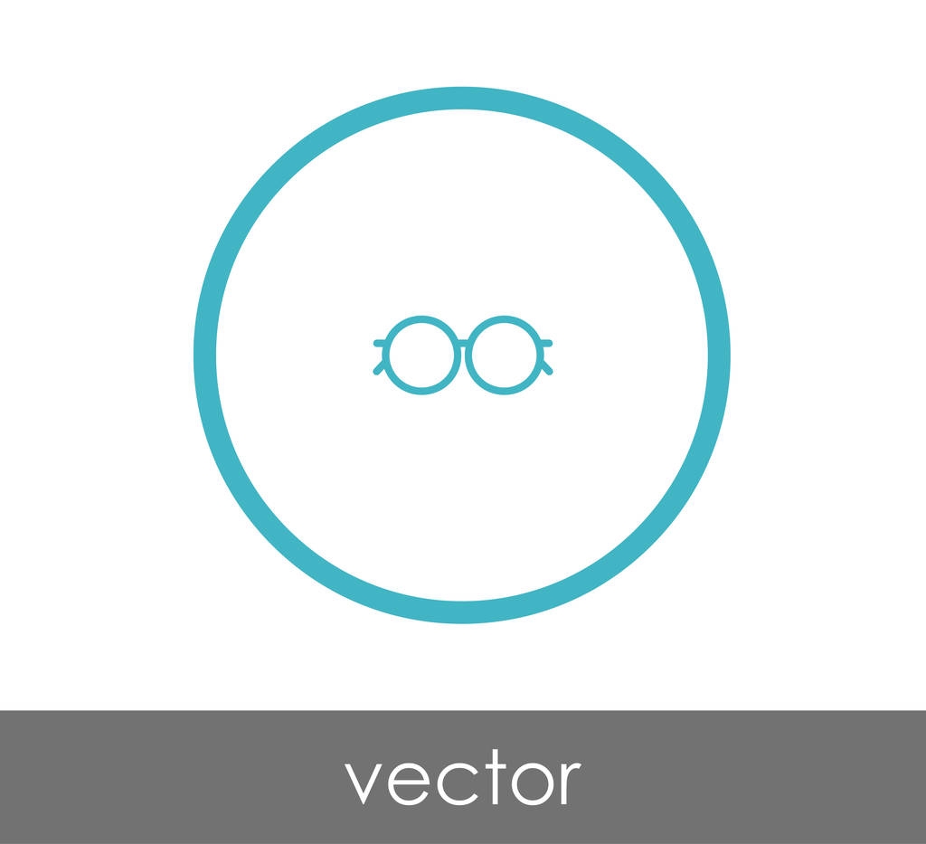 szemüveg lapos ikon - Vektor, kép