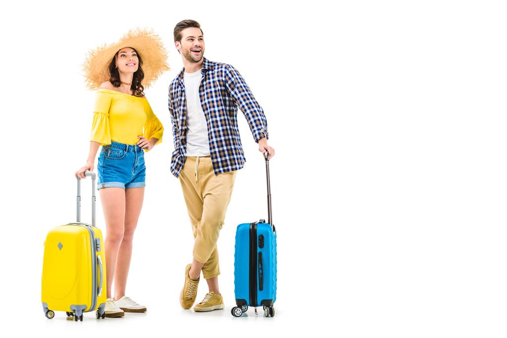 pareja de turistas con equipaje
 - Foto, Imagen