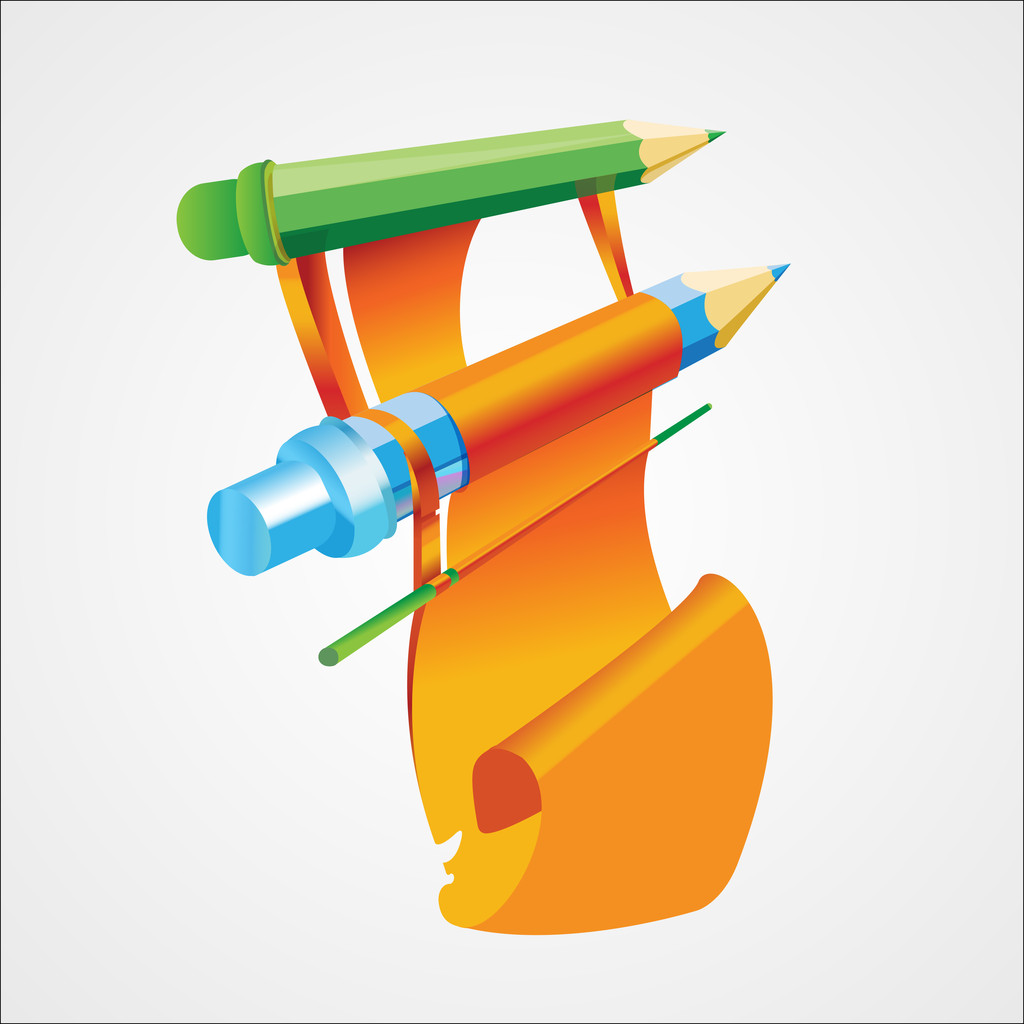 Vector illustration of colorful pencils. - Vector, Image