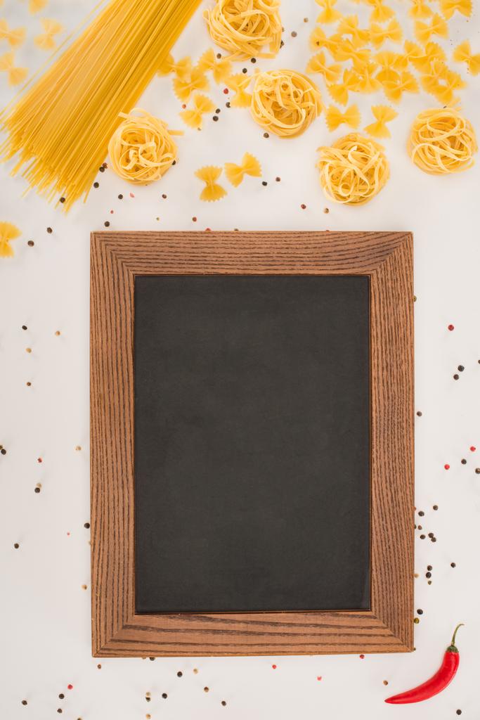 pasta and blank frame - Photo, Image