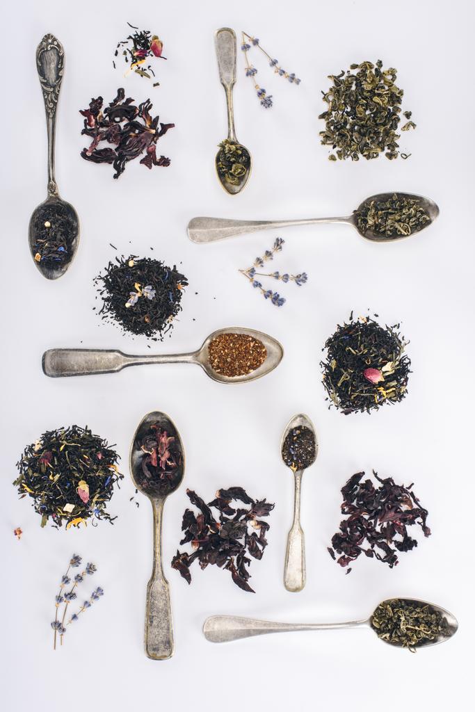 herbal tea and spoons - Photo, Image