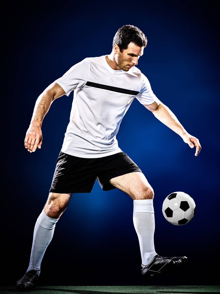 Ποδοσφαιριστής απομονωμένο άτομο - Φωτογραφία, εικόνα