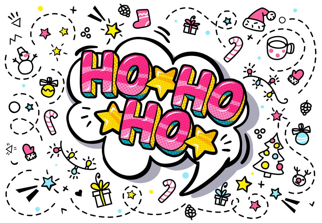 Père Noël, message ho-ho-ho
 - Vecteur, image