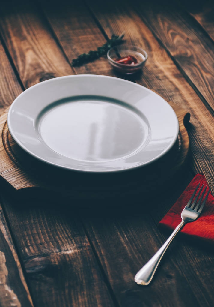 Empty Plate On Table - Photo, Image
