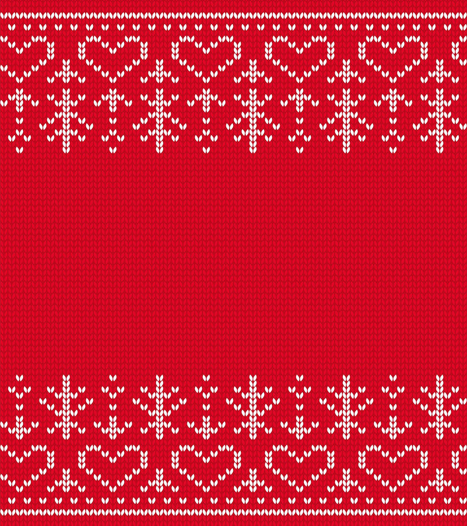 Knitted seamless pattern vector. Christmas background - Vector, Image