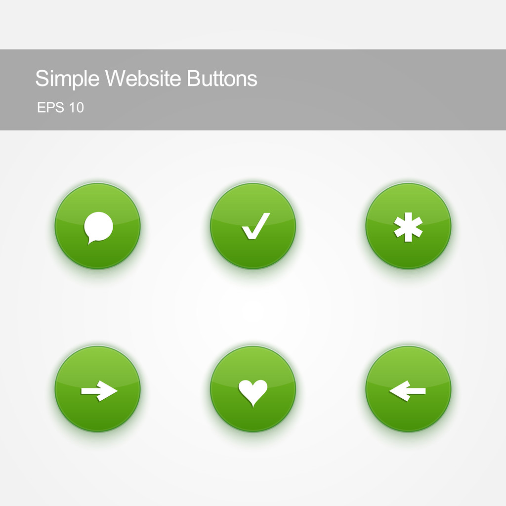 Conjunto de botones para sitio web o aplicación
. - Vector, imagen