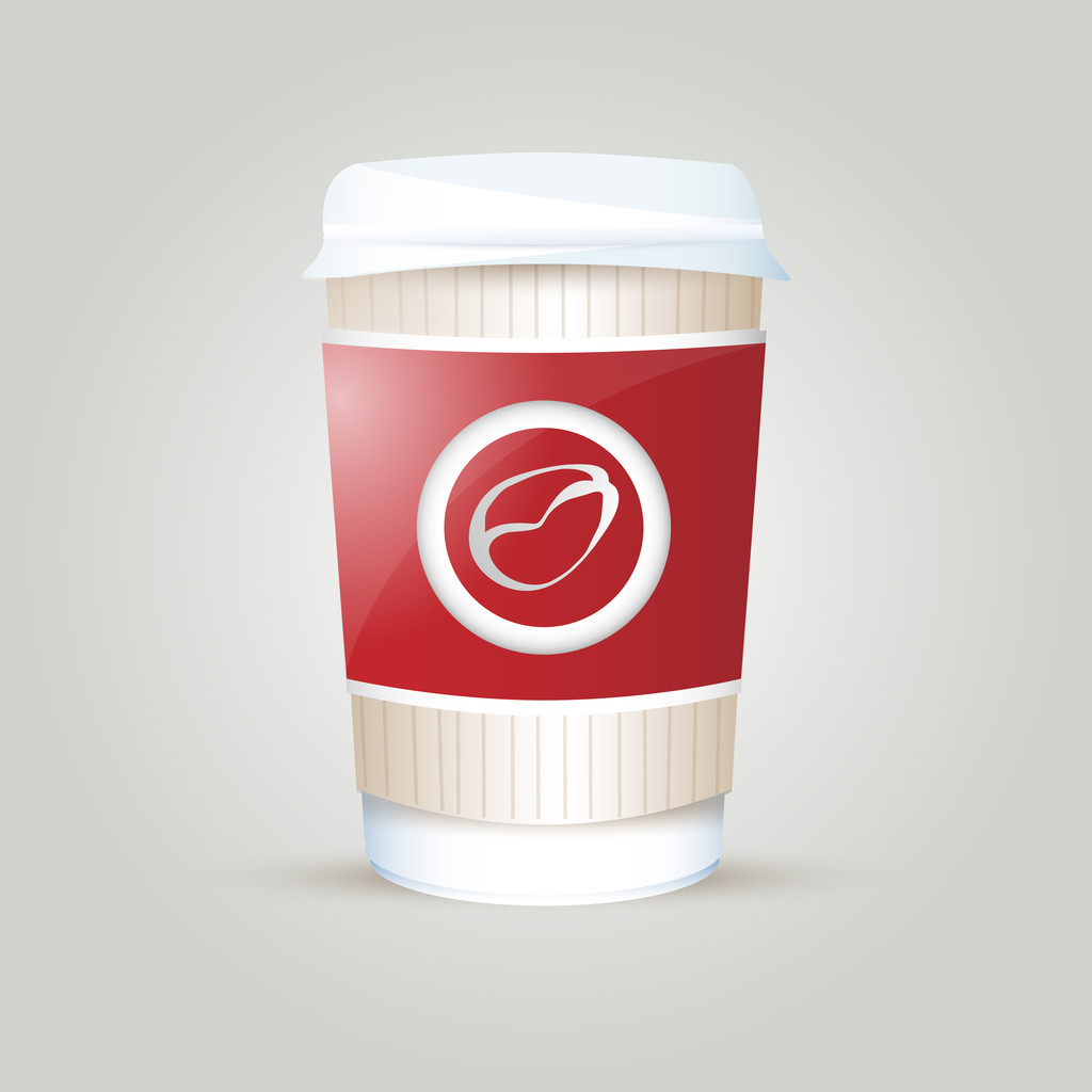 Paper coffee cup. Vector illustration. - Vector, Image