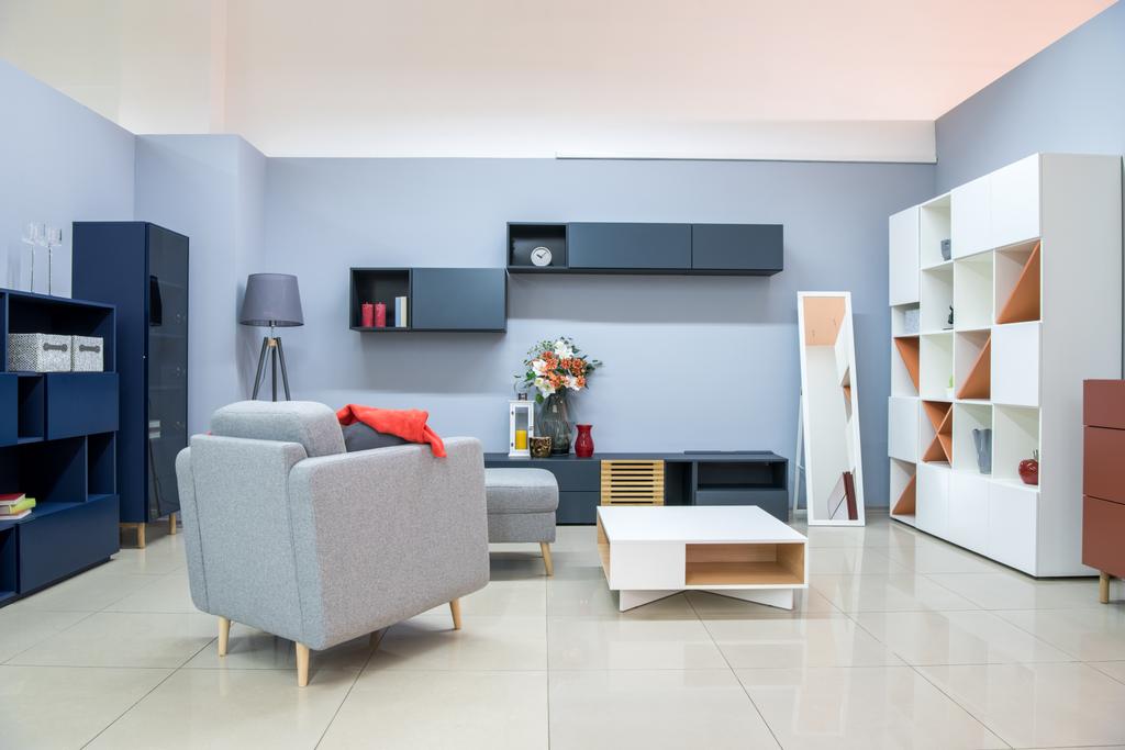 Moderno soggiorno interno con mobili
 - Foto, immagini