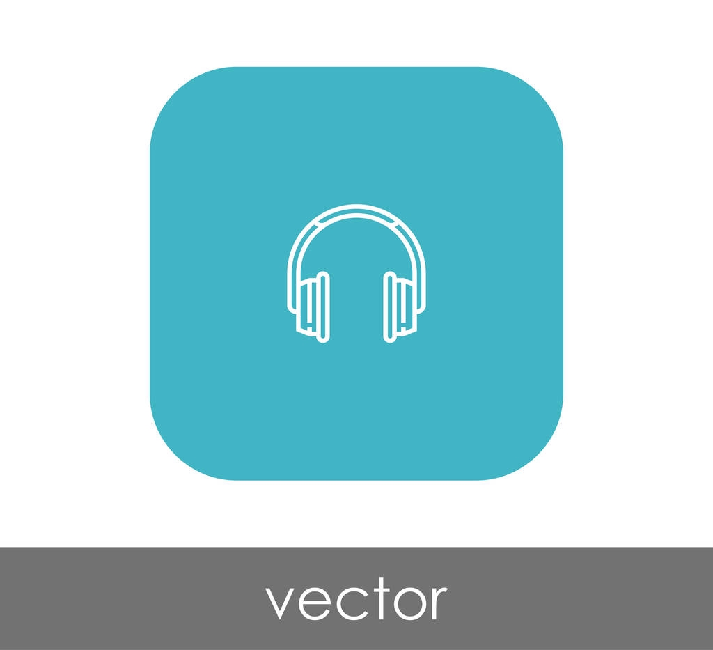 Auriculares icono web
 - Vector, Imagen